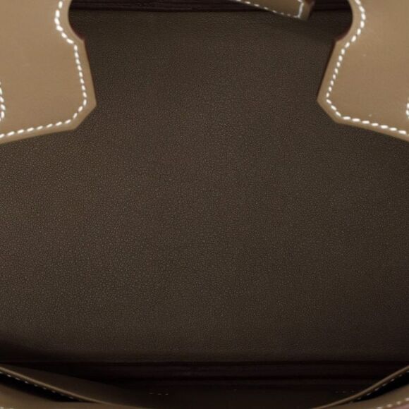 Hermes Birkin Handbag Grey Swift with Palladium Hardware 25 Neutral - Picture 6 of 11